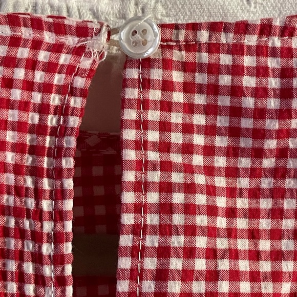Who What Wear Red and White Gingham Women's Blouse Size Medium - Picture 4 of 5